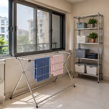 Stands, Windows & Storage in a home setting